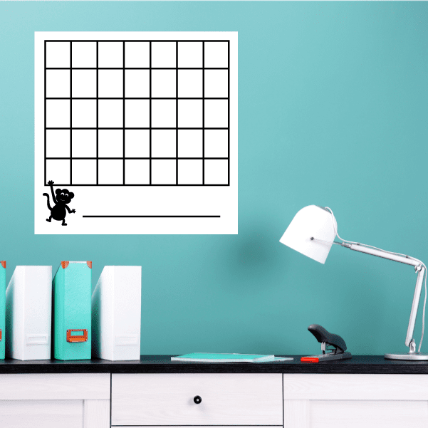 Image of Dry Erase Calendar Wall Stickers