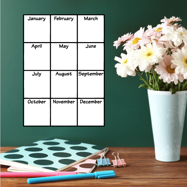 Image of Dry Erase Calendar Wall Stickers