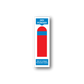 Dry powder extinguisher sticker, blue/red label with DRY POWDER text