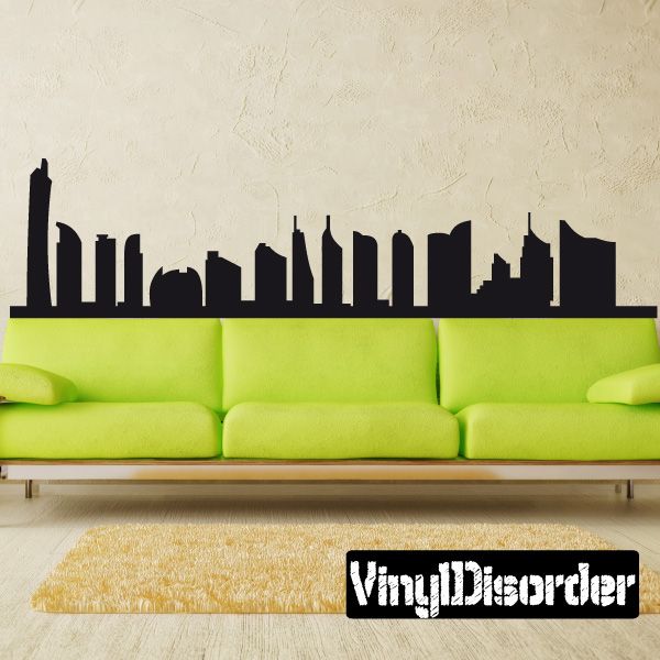 Image of Dubai United Arab Emirates Skyline Decal