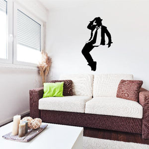 Black dancer wall decal silhouette