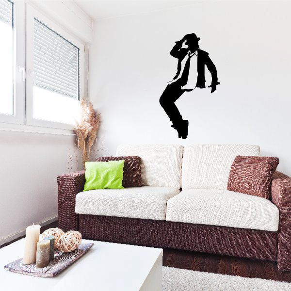 Black dancer wall decal silhouette