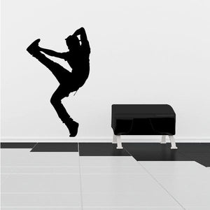 Black dancer wall decal vinyl silhouette