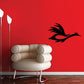 Duck wall decal with black duck silhouette