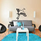 Duck wall decal, black vinyl silhouette with wings spread