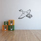 Black duck wall vinyl decal with flying bird silhouette