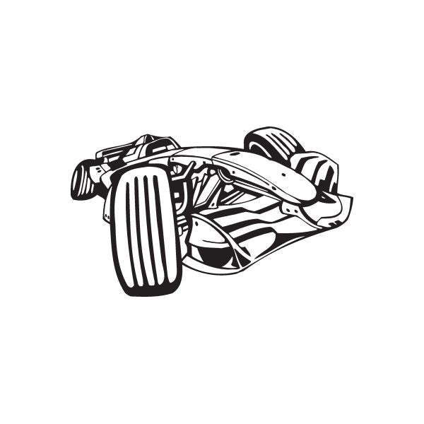 Vinyl wall decal of a black dune buggy silhouette