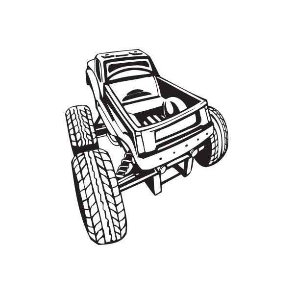 Vinyl wall decal featuring a black dune buggy outline