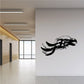 Eagle and flag feathers decal with black winged eagle silhouette