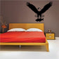 Black eagle wall decal, wings spread, chasing scene graphic