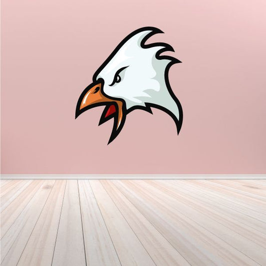 Image of Eagle Mascot Wall Decal - Vinyl Car Sticker - Uscolor011