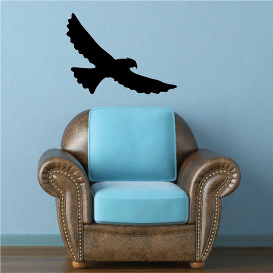 Image of Eagle Soaring Silhouette Decal