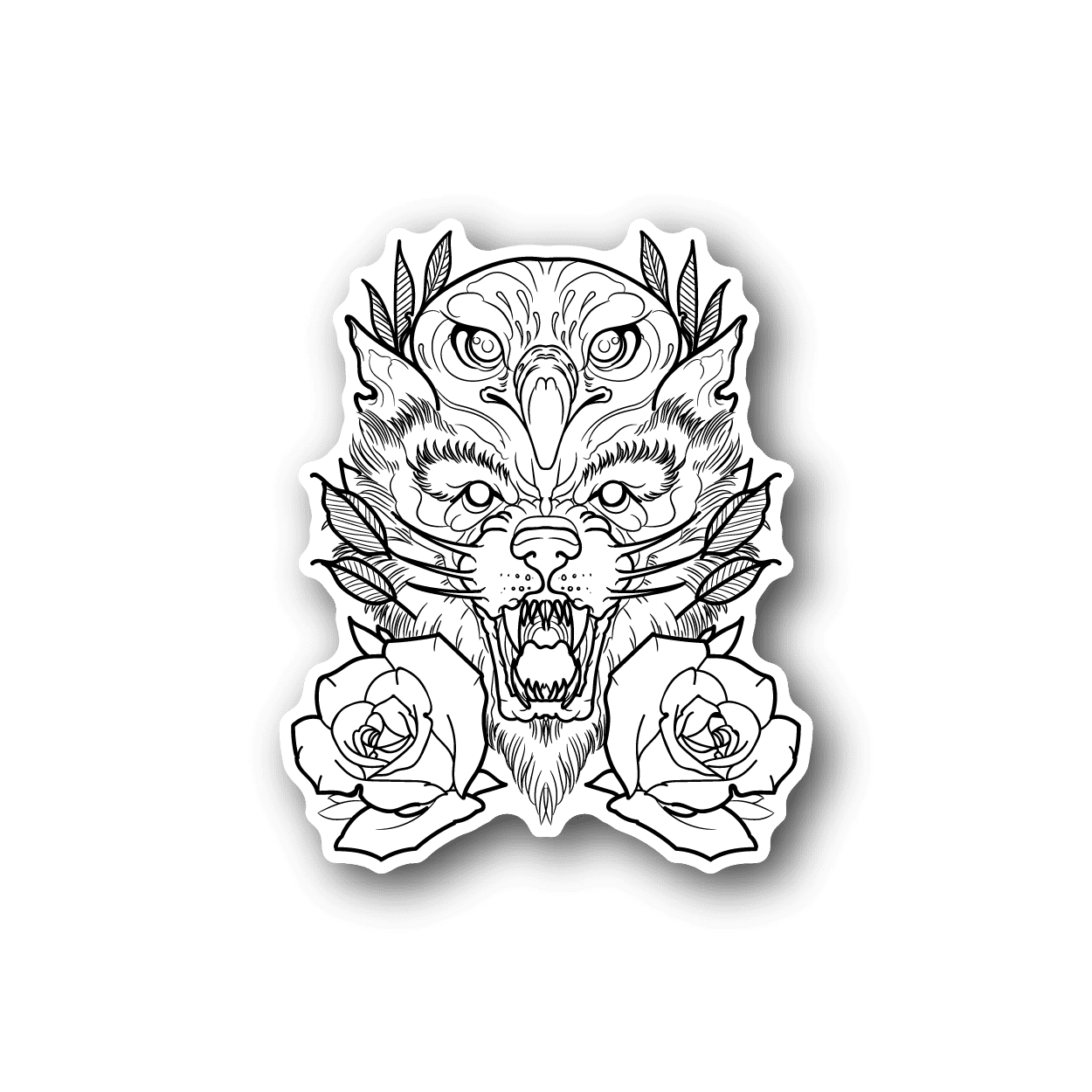 Image of Eagle Wolf Mix Sticker