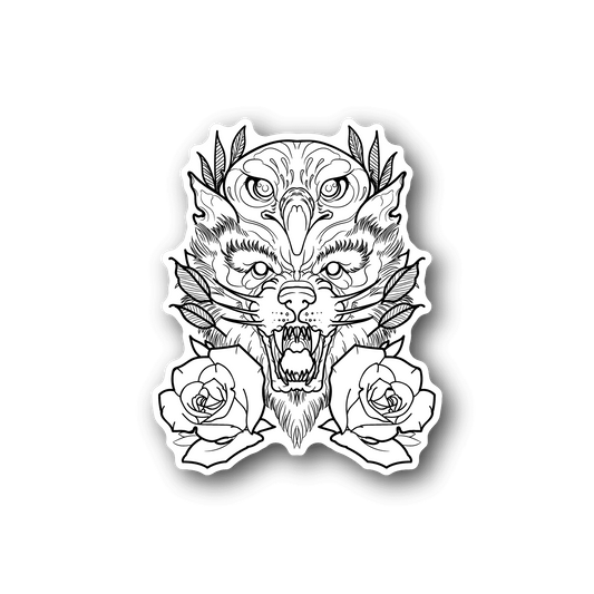 Image of Eagle Wolf Mix Sticker