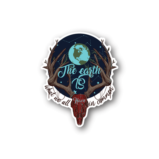 Image of Earth and Stars Sticker