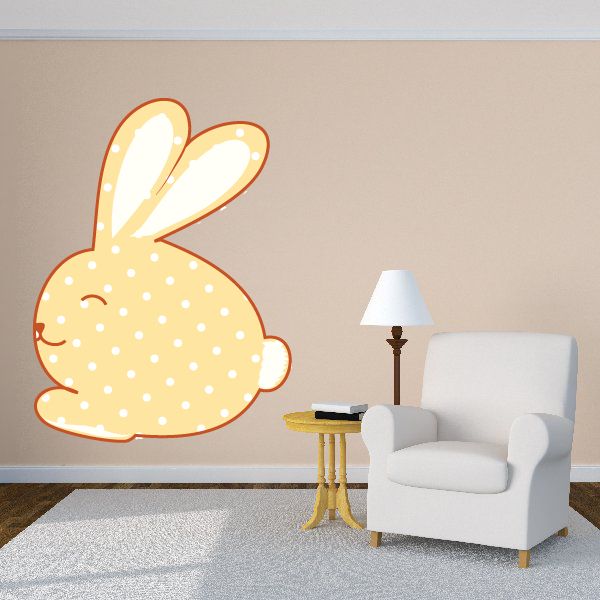 Image of Easter Bunny Dot Pattern Sticker