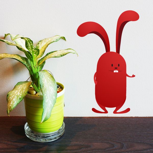 Image of Easter Bunny Standing Sticker