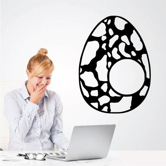 Image of Easter Egg Abstract Marble Pattern Decal