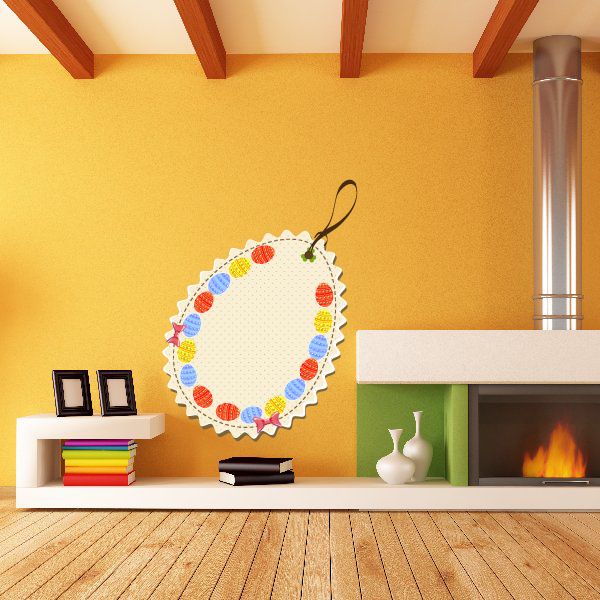 Image of Easter Egg Decorated Retail Tag Sticker