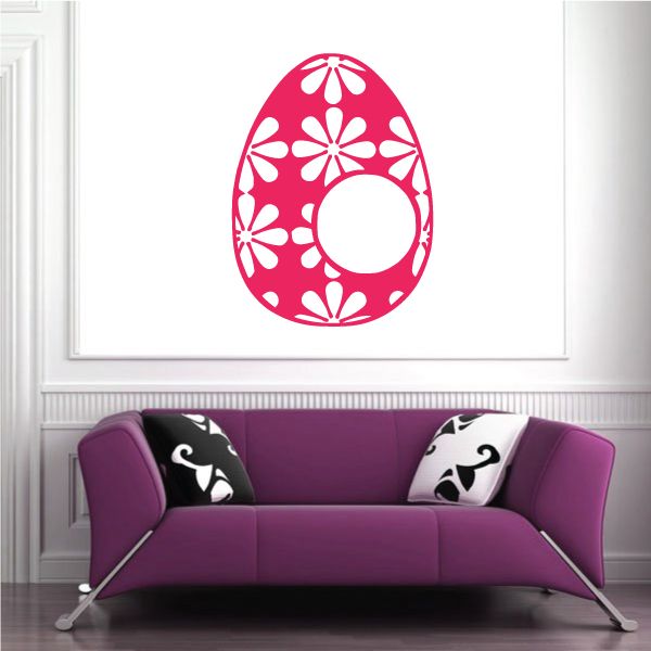 Image of Easter Egg Floral Pattern Decal