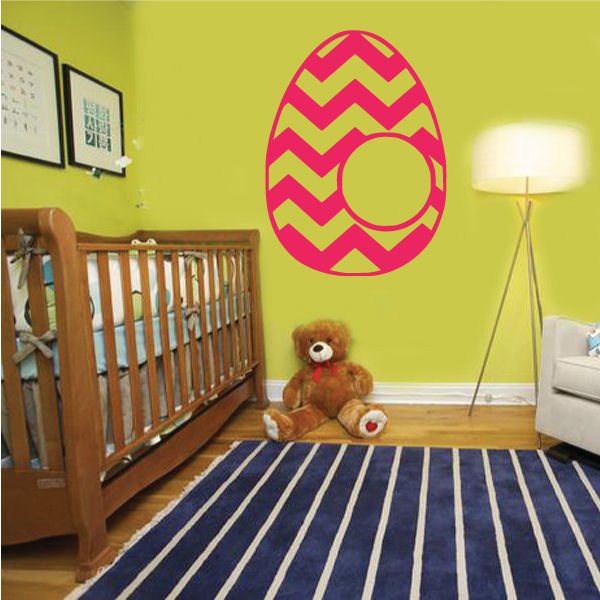 Image of Easter Egg Repeating Chevron Pattern Decal