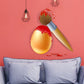 Easter egg decal with paint brush and colorful paint drips, die-cut