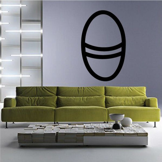 Image of Easter Egg with Stripe Decal