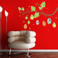 Easter egg and holly leaf wall decal set, hanging printed die-cuts