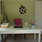 Ladybug wall decal with black and white spots, cute outlined design