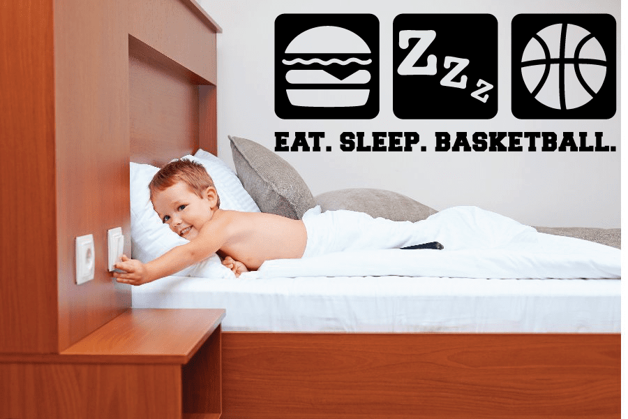 Image of Eat. Sleep. Basketball. Quote Wall Decal - Vinyl Decal - Car Decal - Vd001