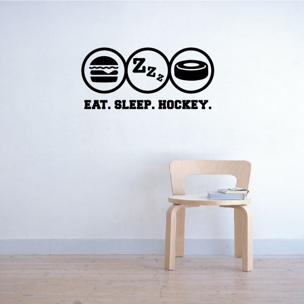 Image of Eat Sleep Hockey Wall Decal