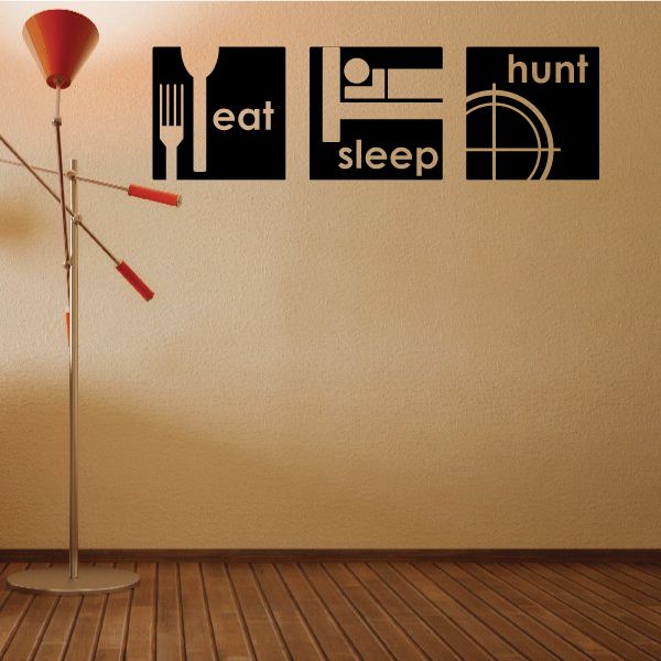 Image of Eat Sleep Hunt Wall Decal - Vinyl Decal - Car Decal - Vd010