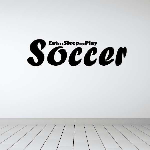 Image of Eat Sleep Play Soccer Wall Decal