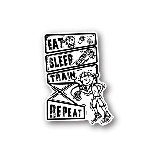 Image of Eat Sleep Train Repeat Sticker