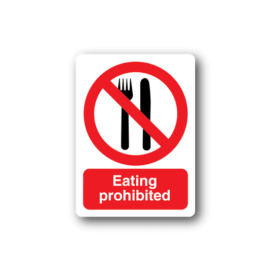 Image of Eating Prhibited Sticker