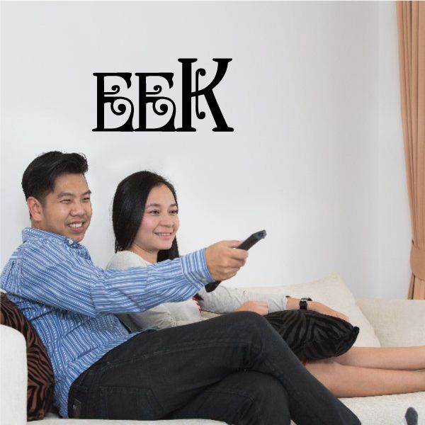 Image of EEK uppercase text Decal