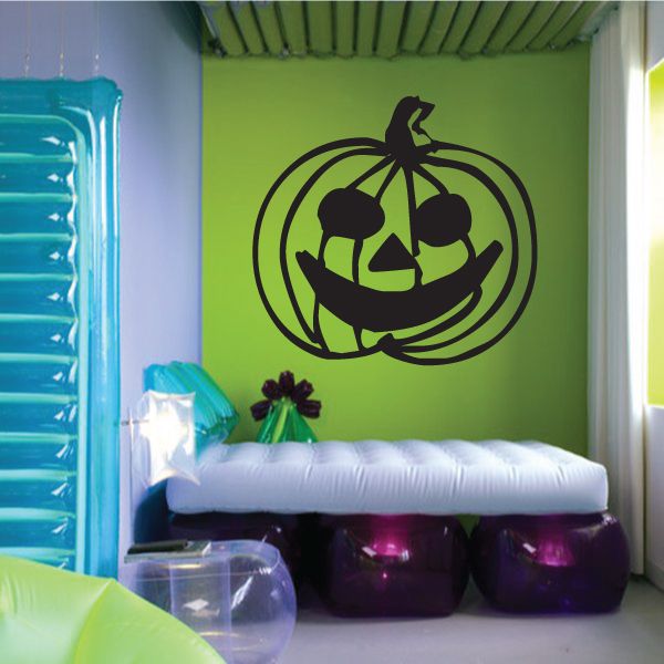 Image of Eerie Halloween Jack-o-Lantern Decal