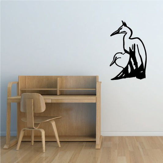 Image of Egret and Chick Decal