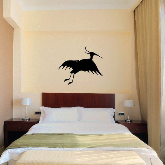 Image of Egret Flying Silhouette Decal