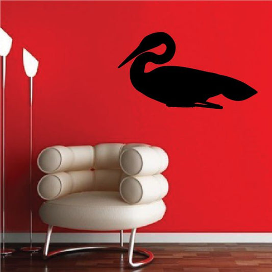 Image of Egret Resting Decal