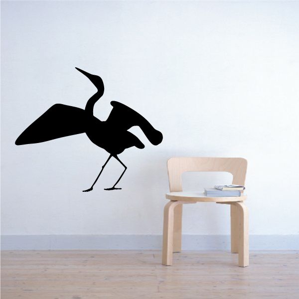 Image of Egret Stretching Decal