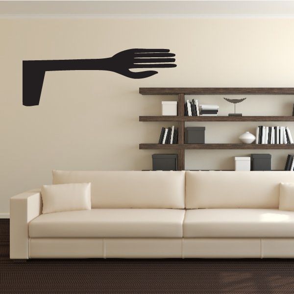 Egyptian arm decal with black stylized forearm and hand
