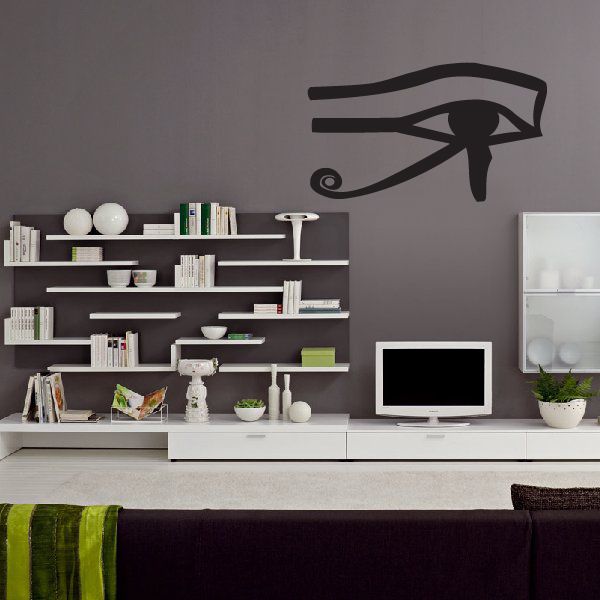 Eye of Horus wall decal with stylized black Egyptian eye motif