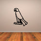 Egyptian falcon wall decal, black outline bird design