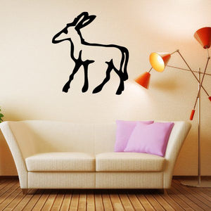 Egyptian donkey hieroglyphics wall decal, black donkey silhouette symbol