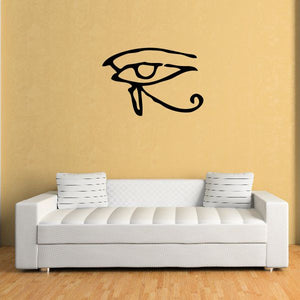 Eye of Horus decal looking left, black Egyptian hieroglyph style symbol