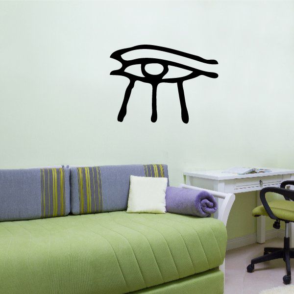 Image of Egyptian Hieroglyphics Eye Three Lines Decal