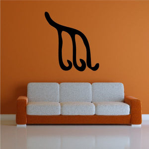 Egyptian hieroglyphics hair symbol decal, black stylized figure