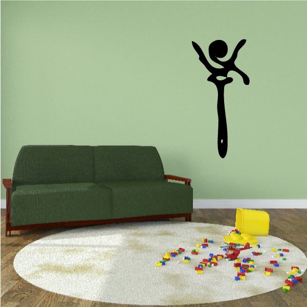 Egyptian hieroglyphics hand tool decal, black stylized hand figure