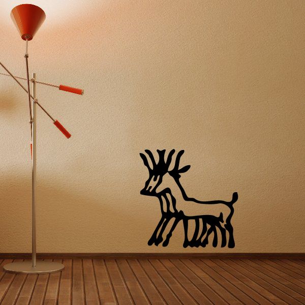 Image of Egyptian Hieroglyphics Multiple Deer Decal